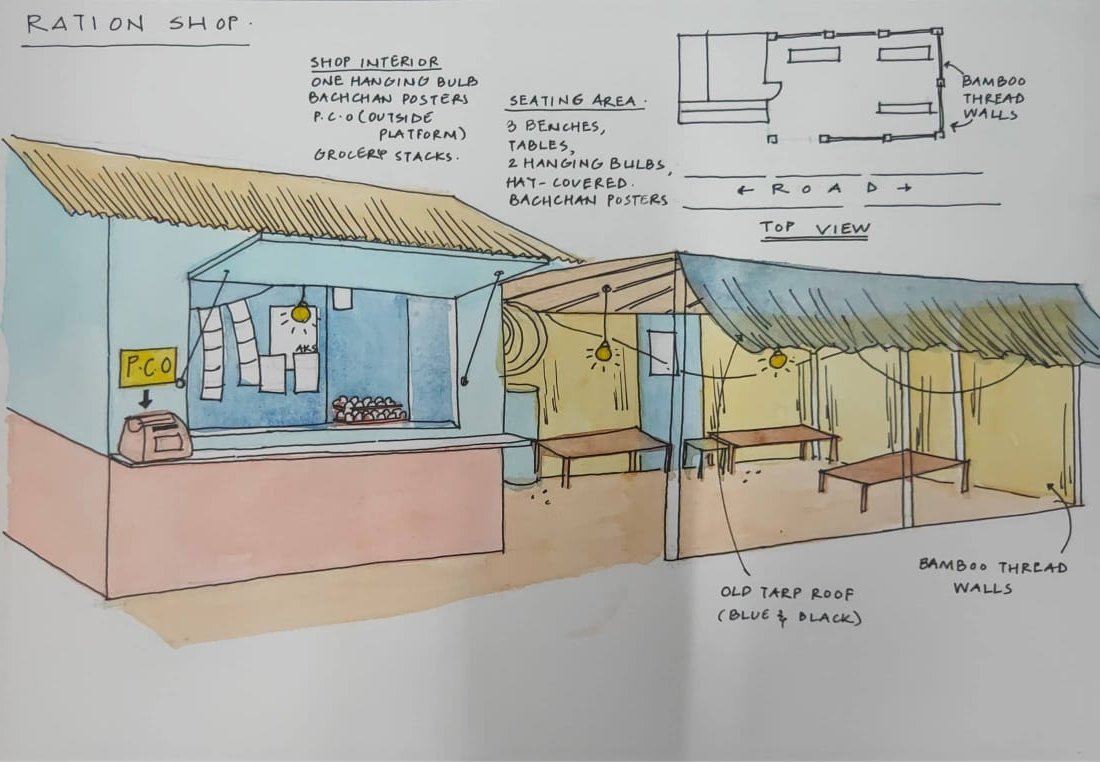 Ration shop concept sketch