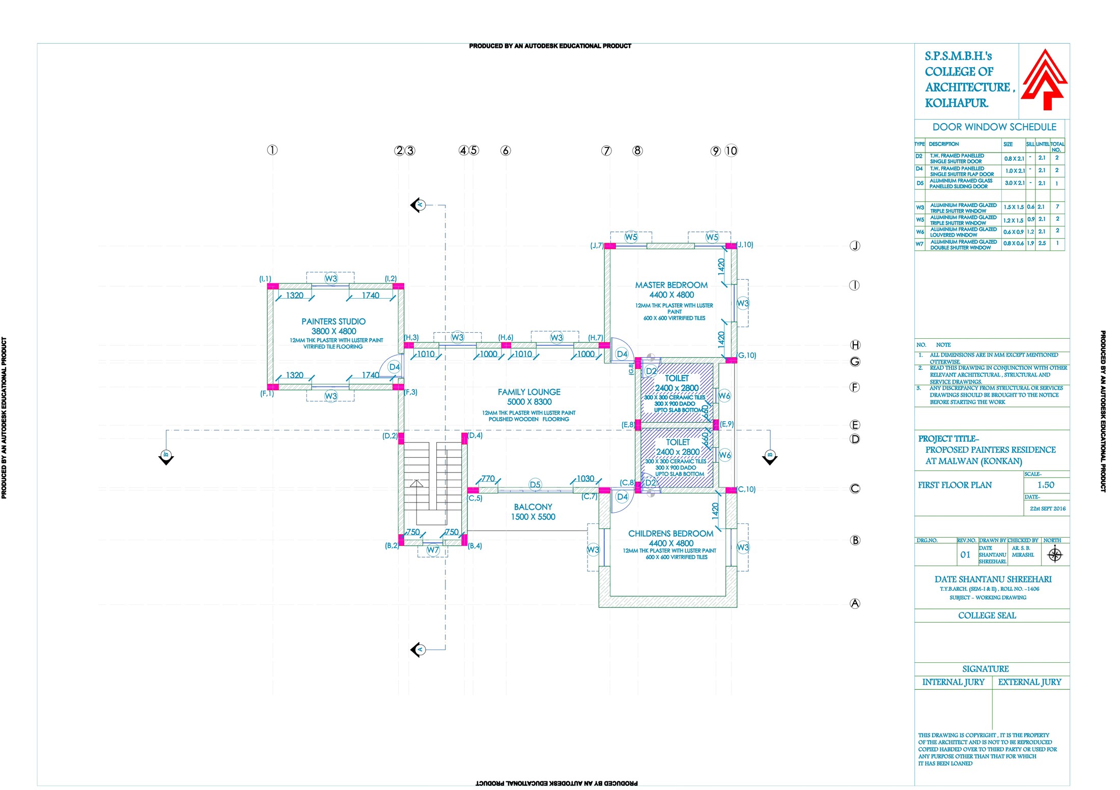Painters Residence, ground floor plan
