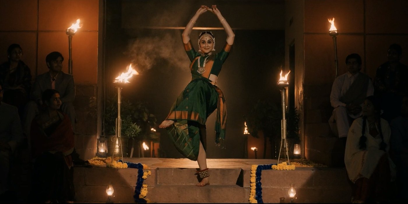 Film still, ceremonial dance scene