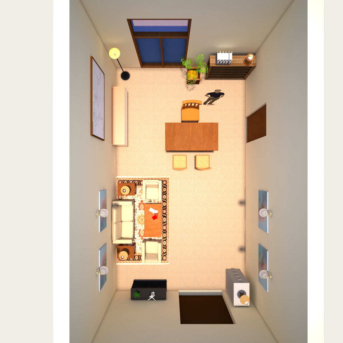 Set floor plan render